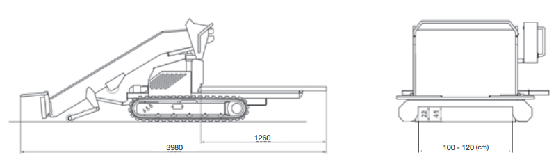 COSECHADORA FR 28. DIMENSIONES